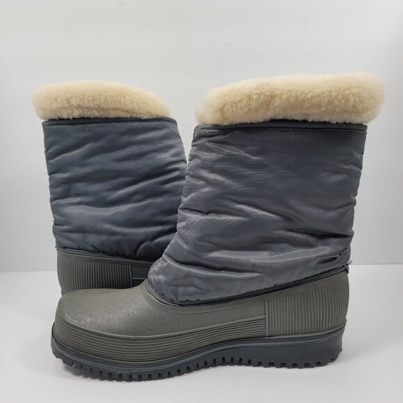 Sorel Men's Gray Winter Snow Boots Made In Canada US Size 11 - Picture 5 of 11